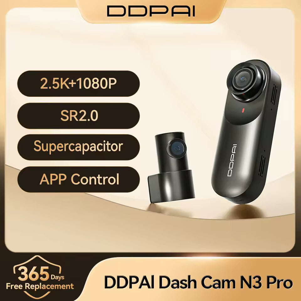 DDPAI Mola N3 Pro Smart Dash Camera – 2.5K WiFi Vehicle Driving Recorder